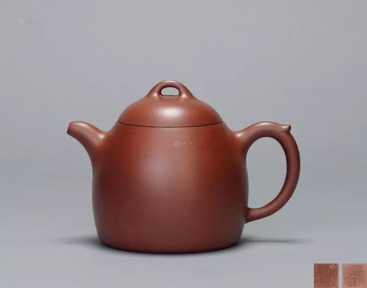 宜兴名家陈鑫紫砂壶作品《朱泥平盖壶》原矿全手工优惠全场包邮